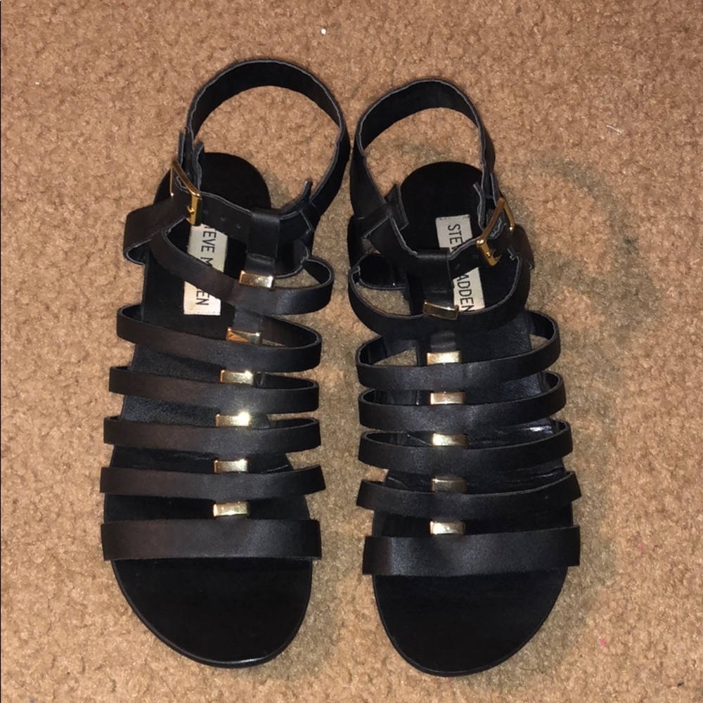 Steve Madden Black Sandals Size 6 1/2B